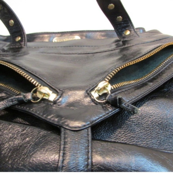 Botkier Black Leather Purse with Gold Hardware - Picture 5 of 7